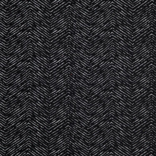 Strand Black Chevron Upholstery Fabric / Onyx