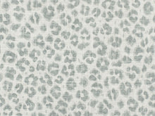 Load image into Gallery viewer, Linen Rayon Cheetah Leopard Animal Print Steel Grey Off White Drapery Fabric