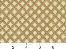 Load image into Gallery viewer, Heavy Duty Geometric Diamond Green Beige Rose Seafoam Upholstery Drapery Fabric