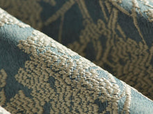 Load image into Gallery viewer, Abstract Botanical Tree Pattern Teal Blue Beige Upholstery Drapery Fabric