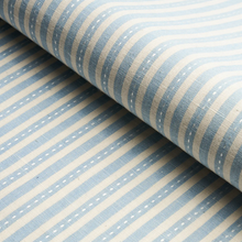 Load image into Gallery viewer, Schumacher Mathis Ticking Stripe Fabric 180590 / Sky