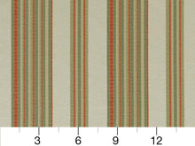 Load image into Gallery viewer, Heavy Duty Stripe Seafoam Green Coral Beige Upholstery Drapery Fabric