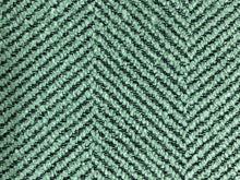Load image into Gallery viewer, Boris Kroll Savile Herringbone Aquamarine Aqua Geometric Woven Chenille Upholstery Fabric