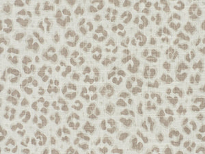 Linen Rayon Cheetah Leopard Animal Print Beige Taupe Off White Drapery Fabric