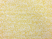 Load image into Gallery viewer, Designer Water Resistant Indoor Outdoor Yellow Cream Abstract Upholstery Fabric