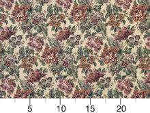 Load image into Gallery viewer, Heavy Duty Victorian Floral Tapestry Beige Peach Red Pink Burgundy Green Upholstery Fabric