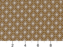 Load image into Gallery viewer, Heavy Duty Geometric Diamond Gold Brown Ivory Upholstery Drapery Fabric