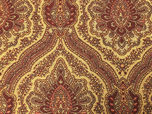 Load image into Gallery viewer, Valdese Weavers Crypton Stain &amp; Water Resistant Beige Red Medallion Tapestry Upholstery Fabric