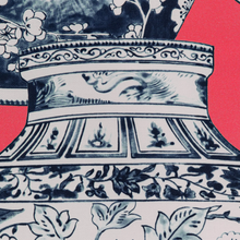 Load image into Gallery viewer, Lee Jofa Pandan Print Fabric / Chili/Blue