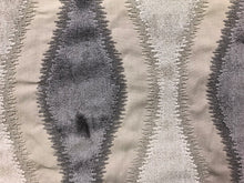 Load image into Gallery viewer, Jane Churchill-Topaz 
Geometric Gray Taupe Beige Neutral Abstract Cut Velvet Upholstery Fabric