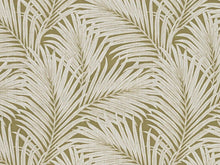 Load image into Gallery viewer, Green Ivory Tropical Palm Upholstery Drapery Fabric