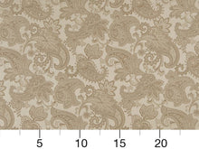 Load image into Gallery viewer, Beige Damask Paisley Upholstery Drapery Fabric