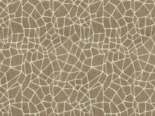 Load image into Gallery viewer, Abstract Geometric Beige Black Navy Blue Teal Cut Velvet Upholstery Fabric