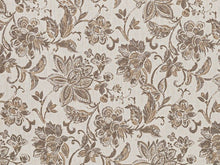 Load image into Gallery viewer, Ivory Taupe Grey Floral Upholstery Drapery Fabric