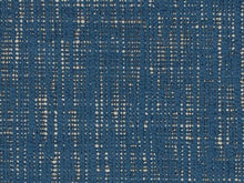 Load image into Gallery viewer, Water &amp; Stain Resistant Cobalt Blue Cream MCM Tweed Chenille Upholstery Fabric