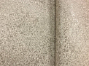 Designer Textured Reptile Skin Pearlescent Oyster Neutral Faux Leather Vinyl Upholstery Fabric