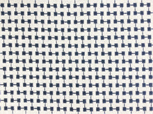 Load image into Gallery viewer, Kravet Reversible Navy Blue Ivory Geometric Abstract Upholstery Drapery Fabric