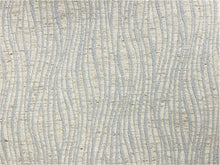 Load image into Gallery viewer, Duralee Water &amp; Stain Resistant Beige Ice Blue Flax Viscose Abstract Upholstery Fabric