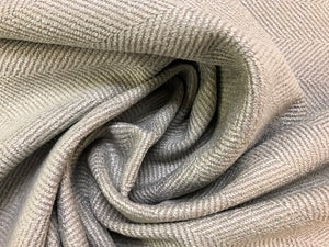 Westbury Textiles Beaumont Herringbone Pewter Gray Geometric Mid Century Modern Stain Repellent Upholstery Fabric