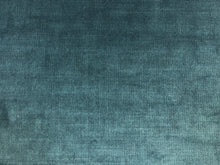 Load image into Gallery viewer, Designer Teal Blue Velvet Upholstery Fabric