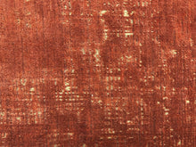 Load image into Gallery viewer, Designer Rusty Brown Gold Metallic Distressed Abstract Mid Century Modern Cotton Velvet Upholstery Fabric