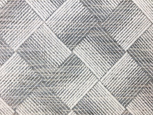 Load image into Gallery viewer, Remnant 1.75 Yds Schumacher Ashberg Moonstone Water &amp; Stain Resistant Woven Grey Beige Geometric Abstract Upholstery Drapery Fabric
