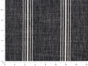Crypton Water & Stain Resistant Nautical Stripe Dark Navy Blue Light Cream Upholstery Fabric
