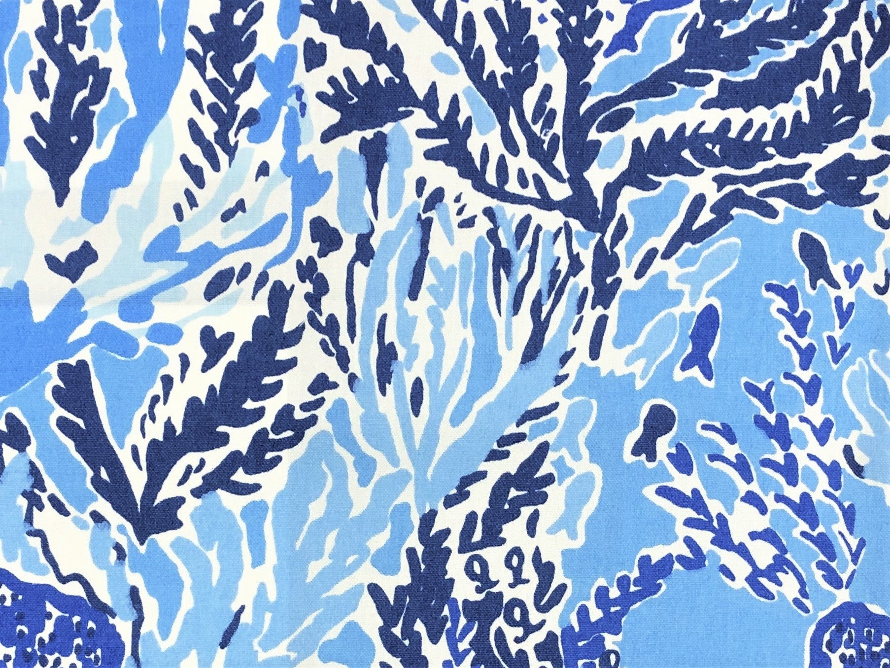 lilly pulitzer fabric philodendron 2 Yds Min Lilly Pulitzer Let'S Cha Cha Beach Blue Abstract Botanical Navy Blue Ivory Upholstery Drapery Fabric
