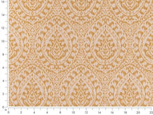 Load image into Gallery viewer, Heavy Duty Mustard Gold Cream Ikat Medallion Upholstery Fabric