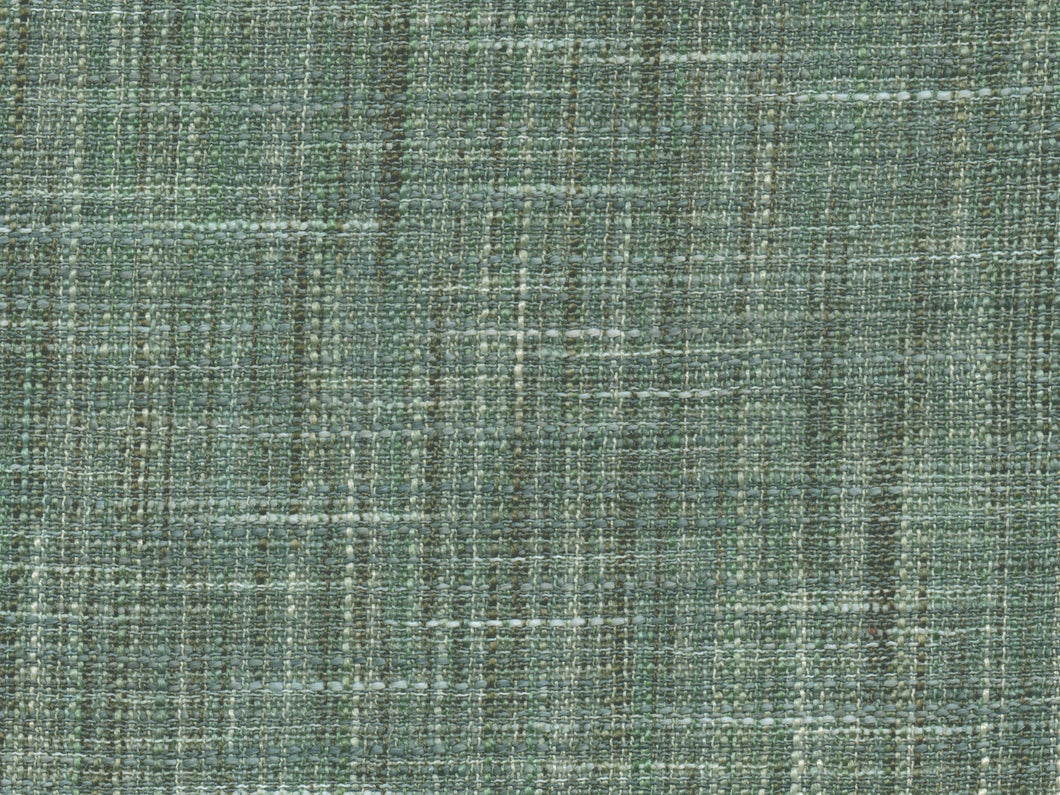 MCM Mid Century Modern Textured Tweed Teal Green Aegean Blue Drapery Fabric