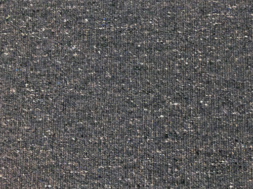 Designer British Wool Linen Mid Century Modern Speckled Charcoal Gray Navy Blue Off White Green Upholstery Tweed Fabric