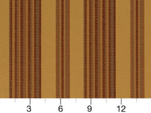 Load image into Gallery viewer, Heavy Duty Stripe Mustard Gold Burgundy Red Upholstery Drapery Fabric