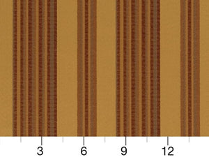 Heavy Duty Stripe Mustard Gold Burgundy Red Upholstery Drapery Fabric