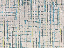 Load image into Gallery viewer, Designer Cotton Grey Yellow Turquoise Blue Teal Green Abstract Velvet Upholstery Fabric