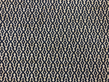 Load image into Gallery viewer, Thibaut Sumatra Navy Blue Beige Geometric Tribal Woven Upholstery Drapery Fabric