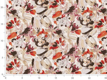 Load image into Gallery viewer, Heavy Duty Beige Cream Orange Brown Magenta Grey Floral Upholstery Drapery Fabric