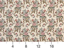 Load image into Gallery viewer, Heavy Duty Victorian Floral Tapestry Beige Pink Green Mauve Blue Black Upholstery Fabric