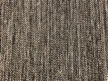 Load image into Gallery viewer, Designer Espresso Brown White Water &amp; Stain Resistant Geometric Herringbone Cotton Linen Mid Century Modern Tweed Abstract Drapery Upholstery Fabric