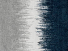 Load image into Gallery viewer, Navy Blue Grey Abstract Ombre Chenille Upholstery Drapery Fabric