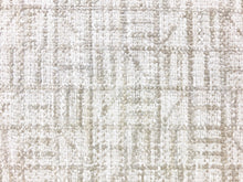 Load image into Gallery viewer, Mark Alexander Crosstown Storm Linen Cotton Taupe Beige Geometric Abstract Woven Upholstery Fabric