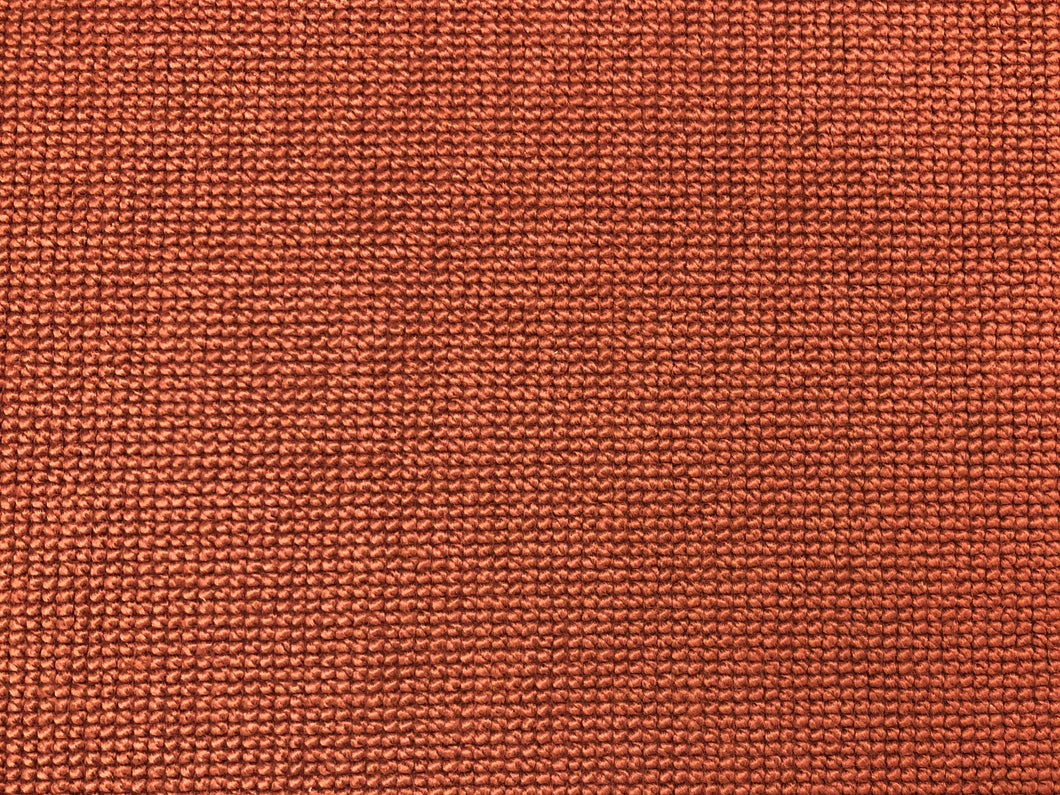 Terracotta Clay Rusty Brown Mid Century Modern Woven Upholstery Fabric