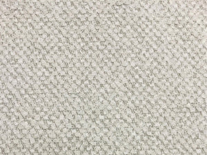 Reversible Water & Stain Resistant Off White Light Grey Boucle Upholstery Fabric