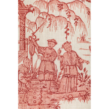 Load image into Gallery viewer, Lee Jofa Pagoda Toile Fabric / Garnet