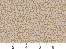 Load image into Gallery viewer, Champagne Beige Swirl Upholstery Drapery Fabric
