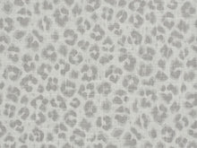 Load image into Gallery viewer, Linen Rayon Cheetah Leopard Animal Print Grey Off White Ivory Drapery Fabric