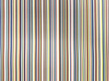 Load image into Gallery viewer, Designer Commercial Chartreuse Green Navy Blue Brown Aqua Stripe Faux Leather Upholstery Vinyl