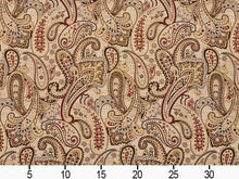Load image into Gallery viewer, Heavy Duty Abstract Paisley Tapestry Beige Green Black Red Pale Blue Upholstery Fabric