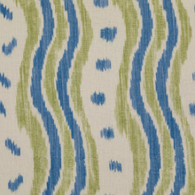 Load image into Gallery viewer, Lee Jofa Ikat Stripe Fabric / Blue/Lime