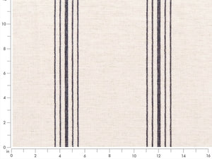 Crypton Water & Stain Resistant Nautical Stripe Dark Navy Blue Light Cream Upholstery Fabric