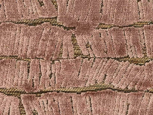 Designer Mauve Beige Abstract Cut Velvet Upholstery Fabric